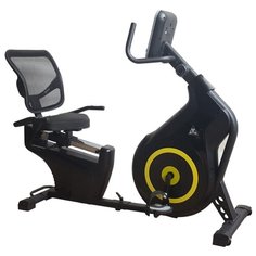 Горизонтальный велотренажер DFC B801R черный/желтый