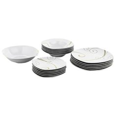 Столовый сервиз Domenik Caress Modern 19 предметов DM9112 белый