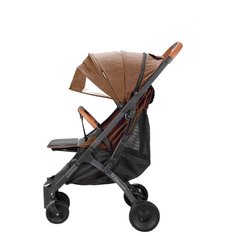 Прогулочная коляска Yoya Plus Pro 2019 (сумка-чехол, подстак., дожд., москит., бампер, бамбук. коврик, ремешок на руку, накидка на ножки, крючок для сумок) коричневый/черная рама, цвет шасси: черный