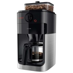 Кофеварка Philips HD7767 Grind & Brew черный/металлик