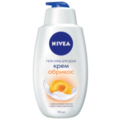 Крем-гель для душа Nivea Молоко и абрикос, 750 мл