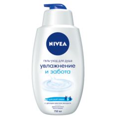 Гель для душа Nivea Увлажнение и забота, 750 мл