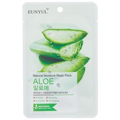 Eunyul тканевая маска Natural Moisture Mask Pack с экстрактом алоэ, 22 мл