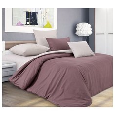 Постельное белье 2-спальное с евро простыней Текс-Дизайн Шоколадный крем, перкаль