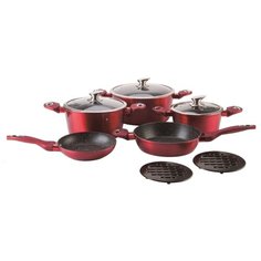 Набор посуды Bohmann BH-1019-10 10 пр. красный
