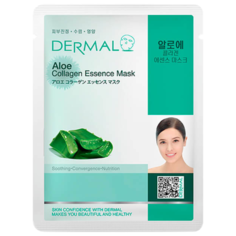 DERMAL Aloe Collagen Essence Mask Тканевая маска с коллагеном и экстрактом алоэ, 23 г