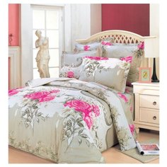 Постельное белье 2-спальное СайлиД B-45, сатин бежевый