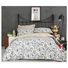 Постельное белье 2-спальное СайлиД B-183, сатин серый