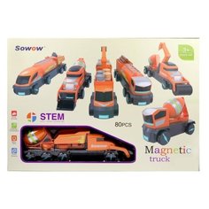 Магнитный конструктор Sowow Magnetic Truck N10 Строительная техника