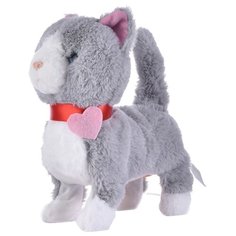 Интерактивная мягкая игрушка Trampulina Ласковая Кэтти серый