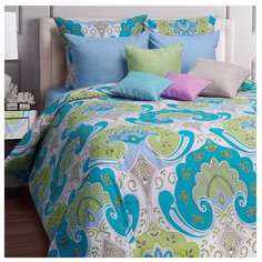 Постельное белье 1.5-спальное Mona Liza Marakech 50х70 см, бязь синий/белый