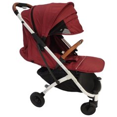 Прогулочная коляска Yoya Plus 3 Exclusive (дожд., москит., подстак., бампер, сумка-чехол, бамбук. коврик, корзина д/пок, ремешок на руку, накидка на ножки) red, цвет шасси: белый