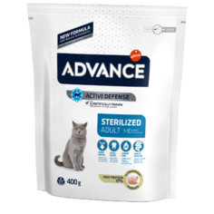 Корм для стерилизованных кошек Advance с индейкой и с ячменём 400 г