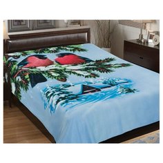 Плед Guten Morgen Снегири, 130 x 170 см красный