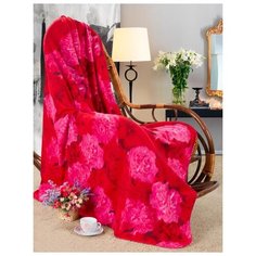 Плед Guten Morgen Гвоздики (ротация), 150 x 200 см красный