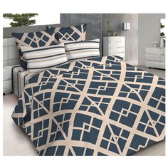 Постельное белье 2-спальное Guten Morgen Витражи 821 50х70 см, бязь черный/золотистый