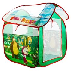 Палатка Играем вместе Маша и Медведь домик в сумке FA-MB-R зеленый