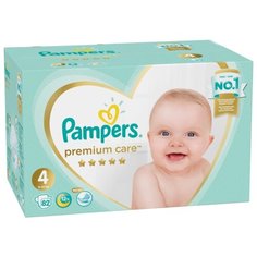 Pampers подгузники Premium Care 4 (9-14 кг) 82 шт.