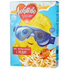 Готовый завтрак Любятово Овсяные колечки с медом, коробка, 200 г