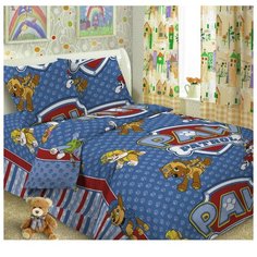 Постельное белье 1.5-спальное Letto Догги 50х70 см, перкаль