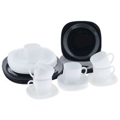 Столовый сервиз Luminarc Carine 30 предметов N1500 белый/черный