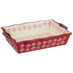 Форма для запекания керамическая Attribute Rosso ABK002 (30х20 см) красный/белый