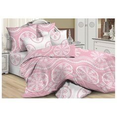 Постельное белье евростандарт Guten Morgen Фортуна 822 50х70 см, бязь розовый/серый