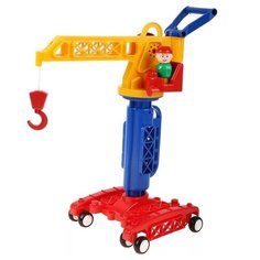 Подъемный кран Форма Детский сад (С-81-ф) 32 см желтый/синий/красный