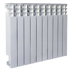 Радиатор секционный алюминий Oasis Al 500/80 x10 теплоотдача 1900 Вт, 10 секций, подключение боковое правое RAL 9016
