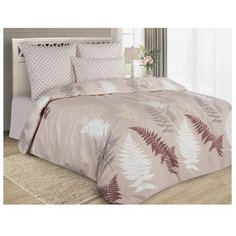 Постельное белье 2-спальное макси Guten Morgen Prana 928 70х70 см, перкаль бежевый