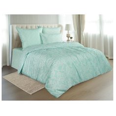 Постельное белье евростандарт Guten Morgen Mint lace (926) 70х70 см, перкаль зеленый