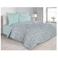 Постельное белье 2-спальное макси Guten Morgen Эдельвейс 804 70х70 см, бязь зеленый/серый