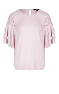 Блуза из вискозы с хлопковыми вставками Vero Moda