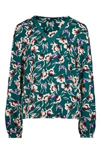 Зеленая блуза с цветочным принтом Vero Moda