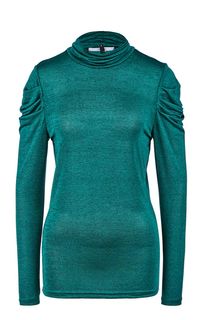Блуза из тонкого трикотажа бирюзового цвета Vero Moda