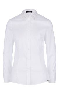 Белая рубашка с пайетками на воротничке Cinque