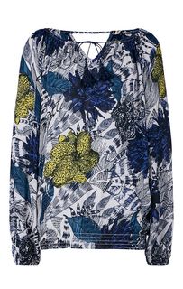 Блуза из вискозы свободного кроя Desigual