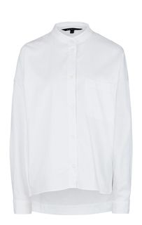 Белая хлопковая рубашка с длинными рукавами Armani Exchange