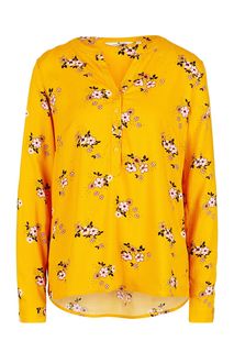 Желтая блуза из вискозы Tom Tailor