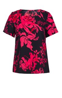 Синяя блуза с цветочным принтом Vero Moda