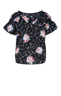 Хлопковая блуза с цветочным принтом Armani Exchange