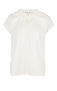 Белая блуза из вискозы с завязками Tom Tailor