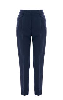 Зауженные синие брюки в классическом стиле Lacoste