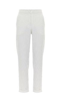 Укороченные брюки в полоску с отворотами Vero Moda