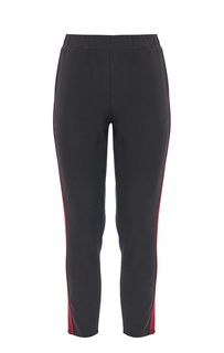Зауженные черные брюки с лампасами Sugarhill Brighton