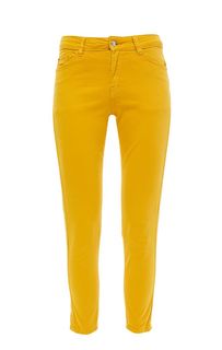 Хлопковые желтые брюки с карманами S.Oliver