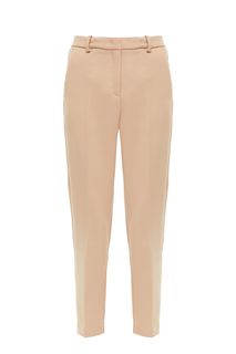Бежевые укороченные брюки Pinko