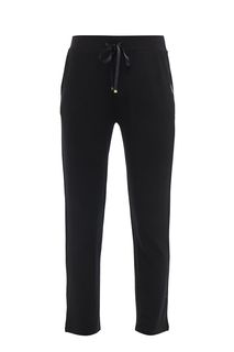 Черные укороченные брюки из вискозы Liu Jo Sport