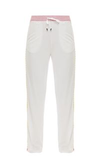 Белые брюки из вискозы широкого кроя Liu Jo Sport