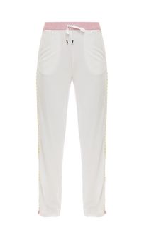 Белые брюки из вискозы широкого кроя Liu Jo Sport